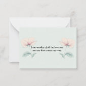 Carte De Correspondance Je Vaut La Peine De...Carte Flat Note (Devant)