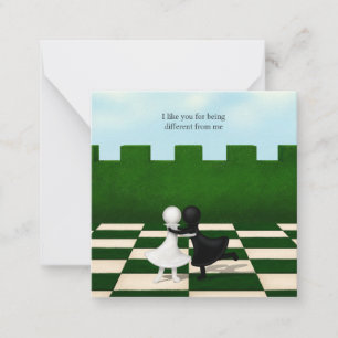 Carte De Correspondance "Je vous aime pour être différent de moi"