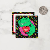 Carte De Correspondance Je vous mâche Trex Dinosaur Classroom Saint-Valent (Devant/Arrière en situation)