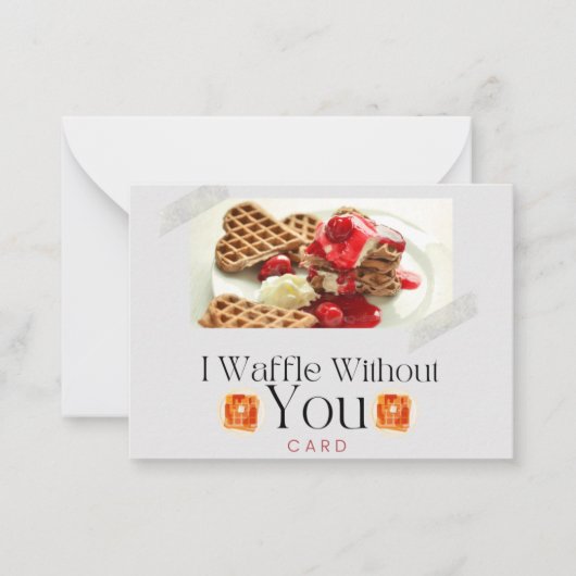 Carte De Correspondance Je Waffle Sans Vous (Devant)