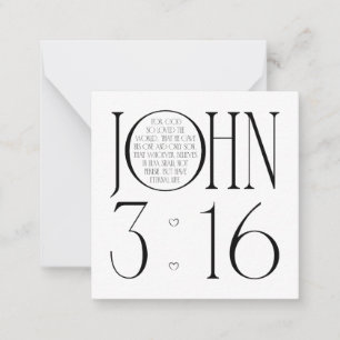 Carte De Correspondance Jean 3:16 Verset de la Bible