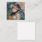 Carte De Correspondance Jeanne (Printemps)  par Édouard Manet (Devant / Derrière)