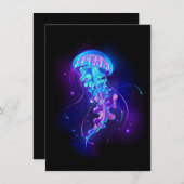 Carte De Correspondance Jellyfish éclatante couleur (Devant / Derrière)