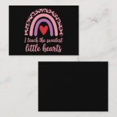 Carte De Correspondance J'enseigne aux cœurs les plus doux Professeur Arc- (Devant / Derrière)