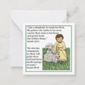 Carte De Correspondance Jésus enfant Bon Pasteur (Dos)