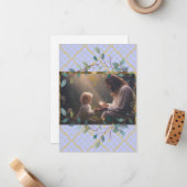 Carte De Correspondance Jesus Loves the Little Children Note Card (Devant/Arrière en situation)