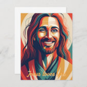Carte De Correspondance Jésus t'aime (Devant / Derrière)