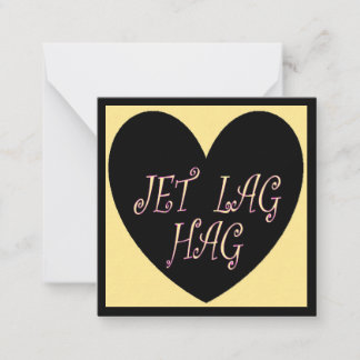CARTE DE CORRESPONDANCE JET LAG HAG TRAVEL DESIGN