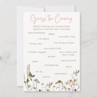 Carte De Correspondance Jeu de Baby Shower