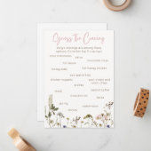 Carte De Correspondance Jeu de Baby Shower (Devant/Arrière en situation)
