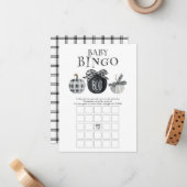 Carte De Correspondance Jeu de Bingo Baby shower Halloween (Devant/Arrière en situation)