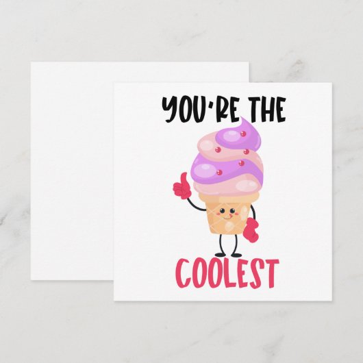 Carte De Correspondance Jeu de crème glacée cool (Devant / Derrière)
