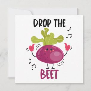 Carte De Correspondance Jeu de mots drôle sur la musique et les betteraves