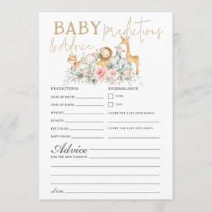 Carte De Correspondance Jeu de prédictions et de conseils pour bébé sur le