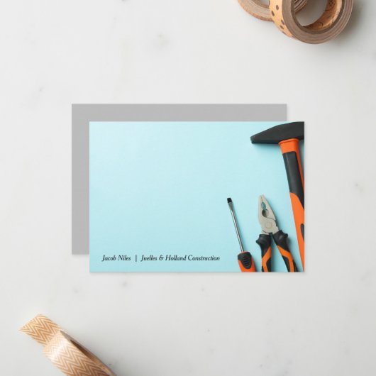 Carte De Correspondance Jeu d'outils correspondant (Devant/Arrière en situation)