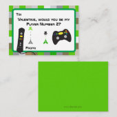Carte De Correspondance Jeu Vidéo de garçon Gamer School Valentines (Devant / Derrière)