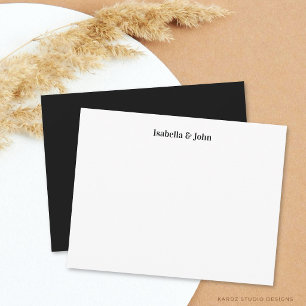 Carte De Correspondance Jeune Couple Minimaliste Moderne