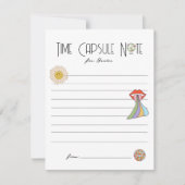Carte De Correspondance Jeune, sauvage et trois | Time Capsule Note | Boho (Devant)