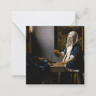 Carte De Correspondance Johannes Vermeer - Femme tenant un équilibre