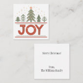 Carte De Correspondance Joie de Noël (Devant / Derrière)