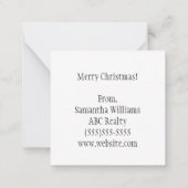 Carte De Correspondance Joie de Noël pour client Bohème Férié (Dos)