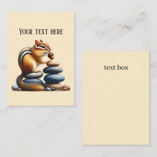 Carte De Correspondance Joli ajout de texte tamia (Devant / Derrière)