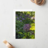 Carte De Correspondance Joli Allium (Devant/Arrière en situation)