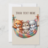 Carte De Correspondance Joli bébé animal ajouter du texte (Devant)