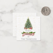 Carte De Correspondance Joli Blanc Faux Rose Parties scintillant Joyeux No (Devant/Arrière en situation)