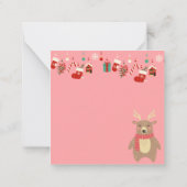 Carte De Correspondance Joli Chat de Noël (Dos)