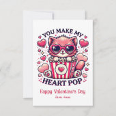 Carte De Correspondance Joli Chat Tu Fais Battre Mon Cœur Classe (Devant)