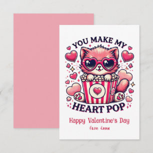 Carte De Correspondance Joli Chat Tu Fais Exploser Mon Cœur Salle de Class