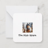 Carte De Correspondance Joli Cheval et Poney (Dos)