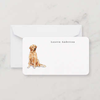 Carte De Correspondance Joli chien retriever doré aquarelle Petit