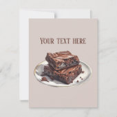 Carte De Correspondance Joli chocolat brownie ajouter un message (Devant)