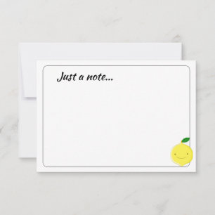Carte De Correspondance Joli citron de dessin animé personnalisé juste une