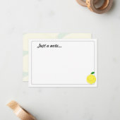 Carte De Correspondance Joli citron de dessin animé personnalisé juste une (Devant/Arrière en situation)