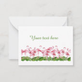 Carte De Correspondance joli flamant rose ajouter du texte  (Devant)