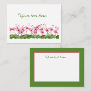 Carte De Correspondance joli flamant rose ajouter du texte