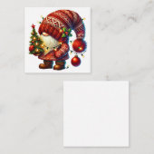 Carte De Correspondance Joli Gnome de Noël (Devant / Derrière)