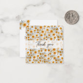 Carte De Correspondance Joli Merci Daffodique (Devant/Arrière en situation)