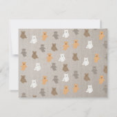 Carte De Correspondance Joli motif d'ours avec monogramme initial (Dos)