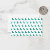 Carte De Correspondance Joli oiseau bleu (Devant/Arrière en situation)