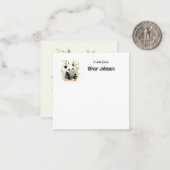 Carte De Correspondance Joli Panda Lisant Un Livre Nom (Devant/Arrière en situation)