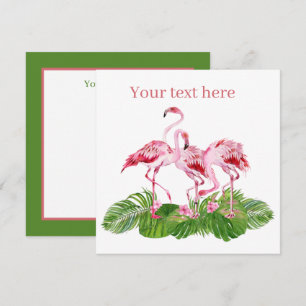 Carte De Correspondance joli rose flamingo ajouter du texte