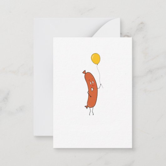 Carte De Correspondance Joli saucisson drôle (Devant)