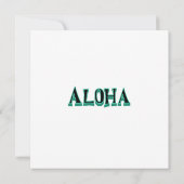 Carte De Correspondance Joli thème Hawaiian Island | Aloha (Dos)