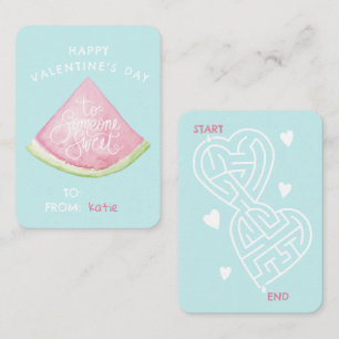 Carte De Correspondance Jolie, douce classe de la Saint-Valentin pastèque