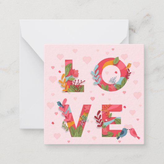 Carte De Correspondance Jolie Saint-Valentin (Devant)