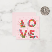 Carte De Correspondance Jolie Saint-Valentin (Devant/Arrière en situation)
